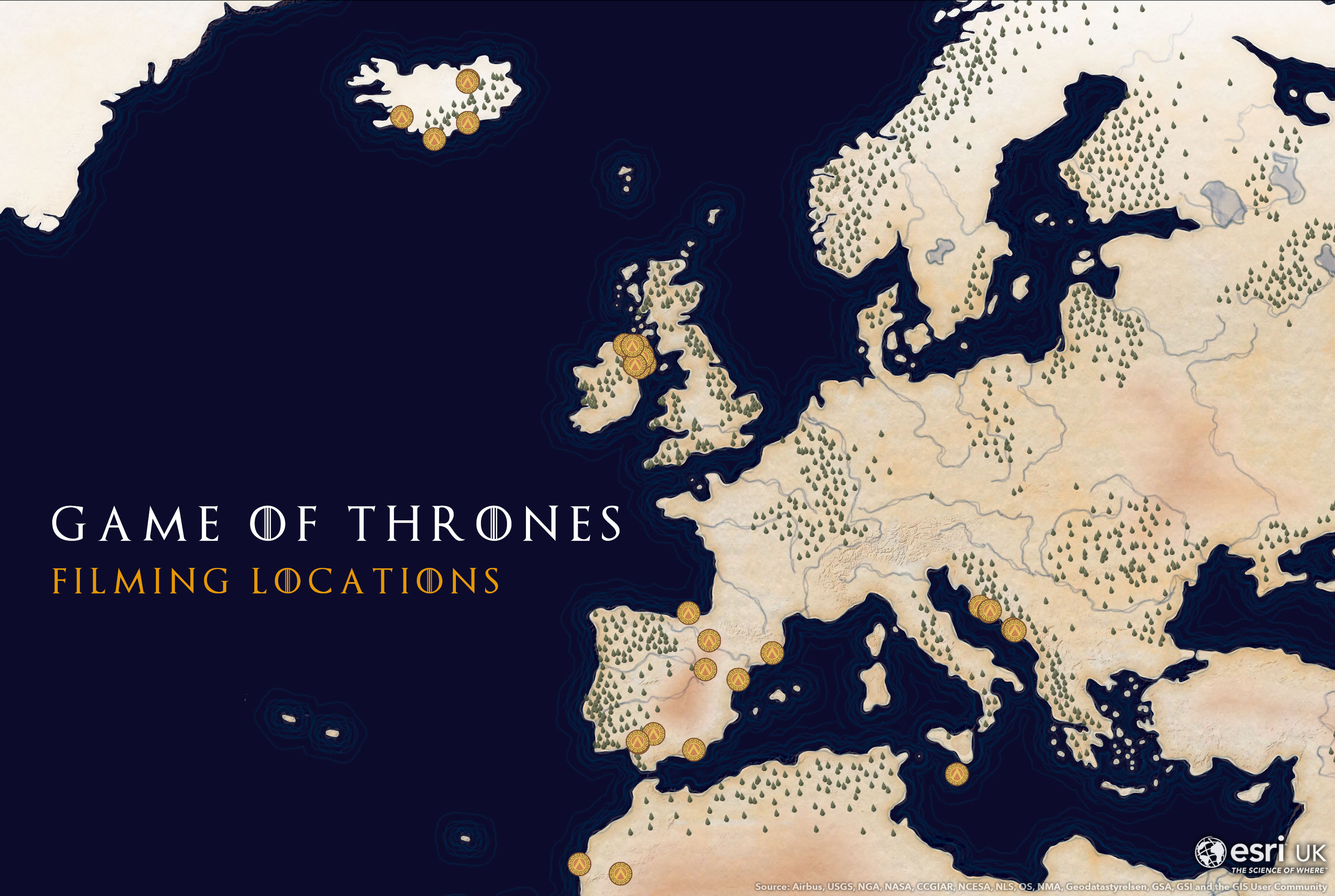 70a Game Of Thrones Filming Locations Maps We Love Esri